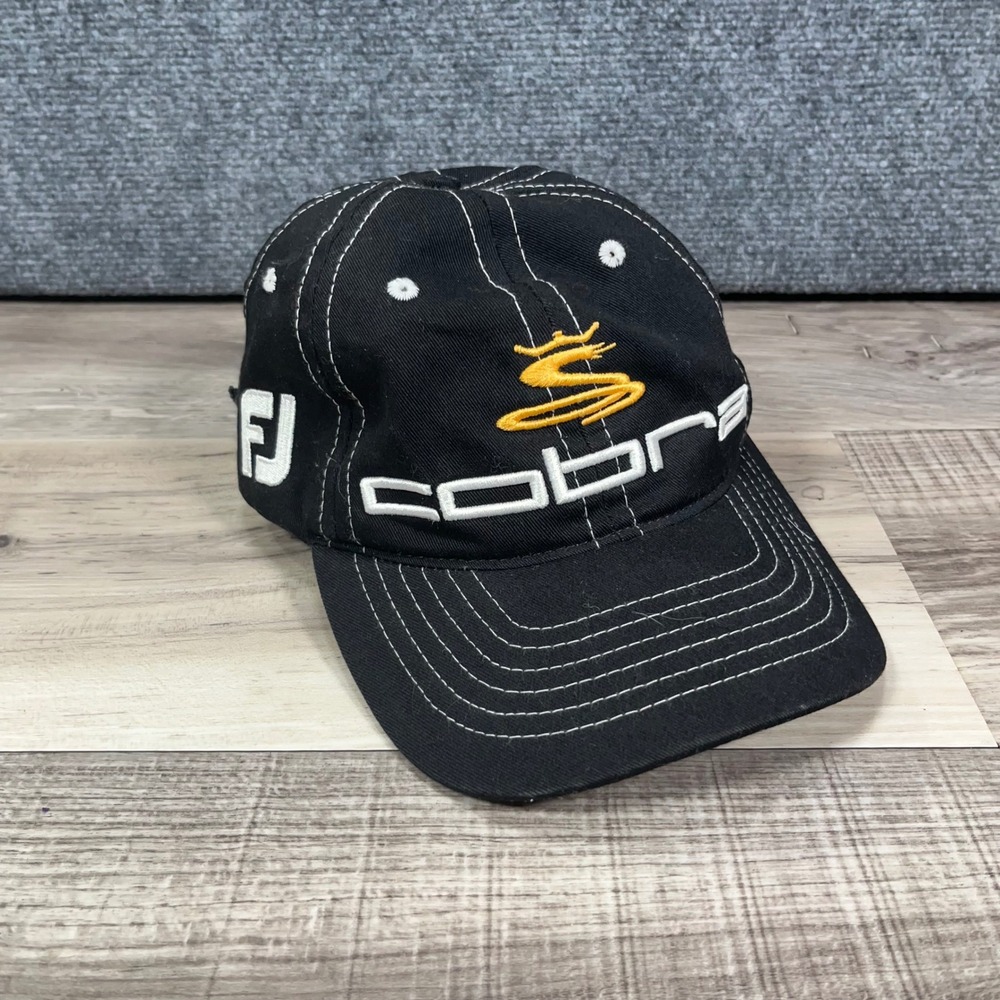 VTG Footjoy Cobra Speed Golf Hat Mens OSFA Adjustable Logo Black